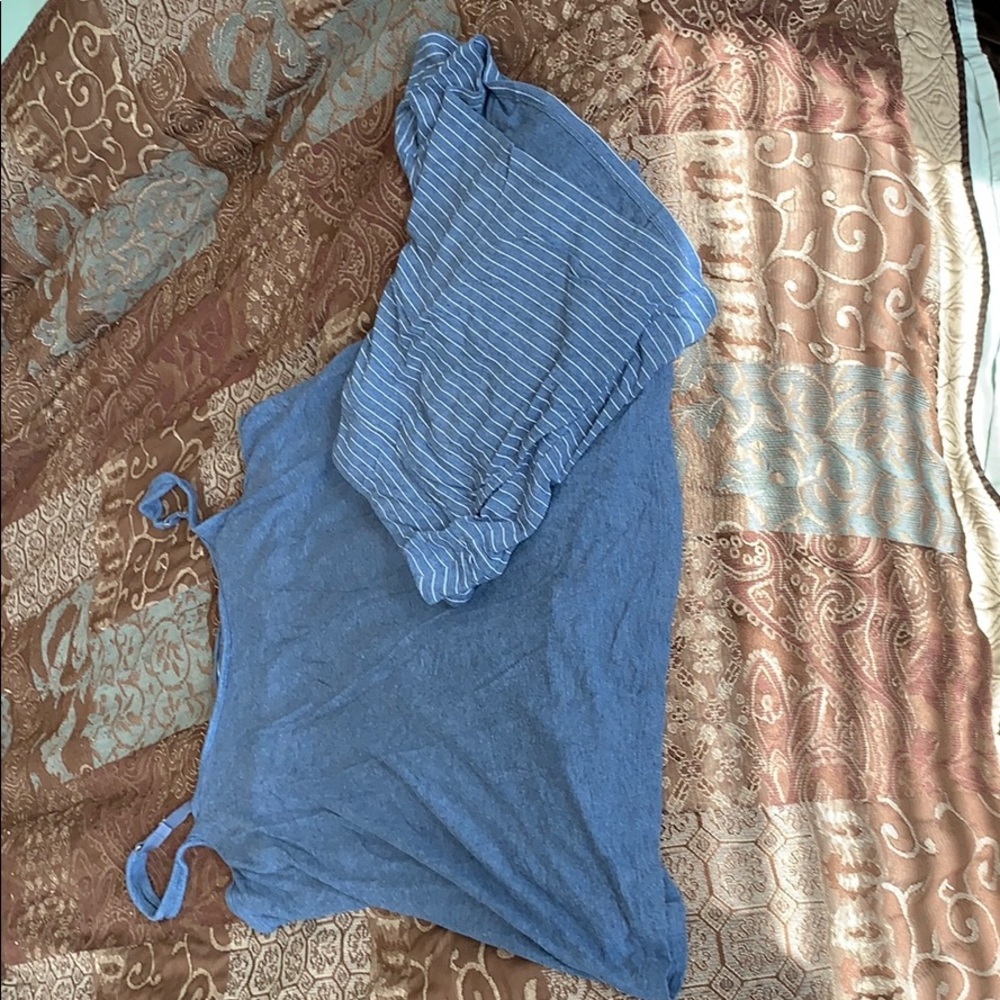 Soma Blue Stripe Sleep Short Set - Sz Large